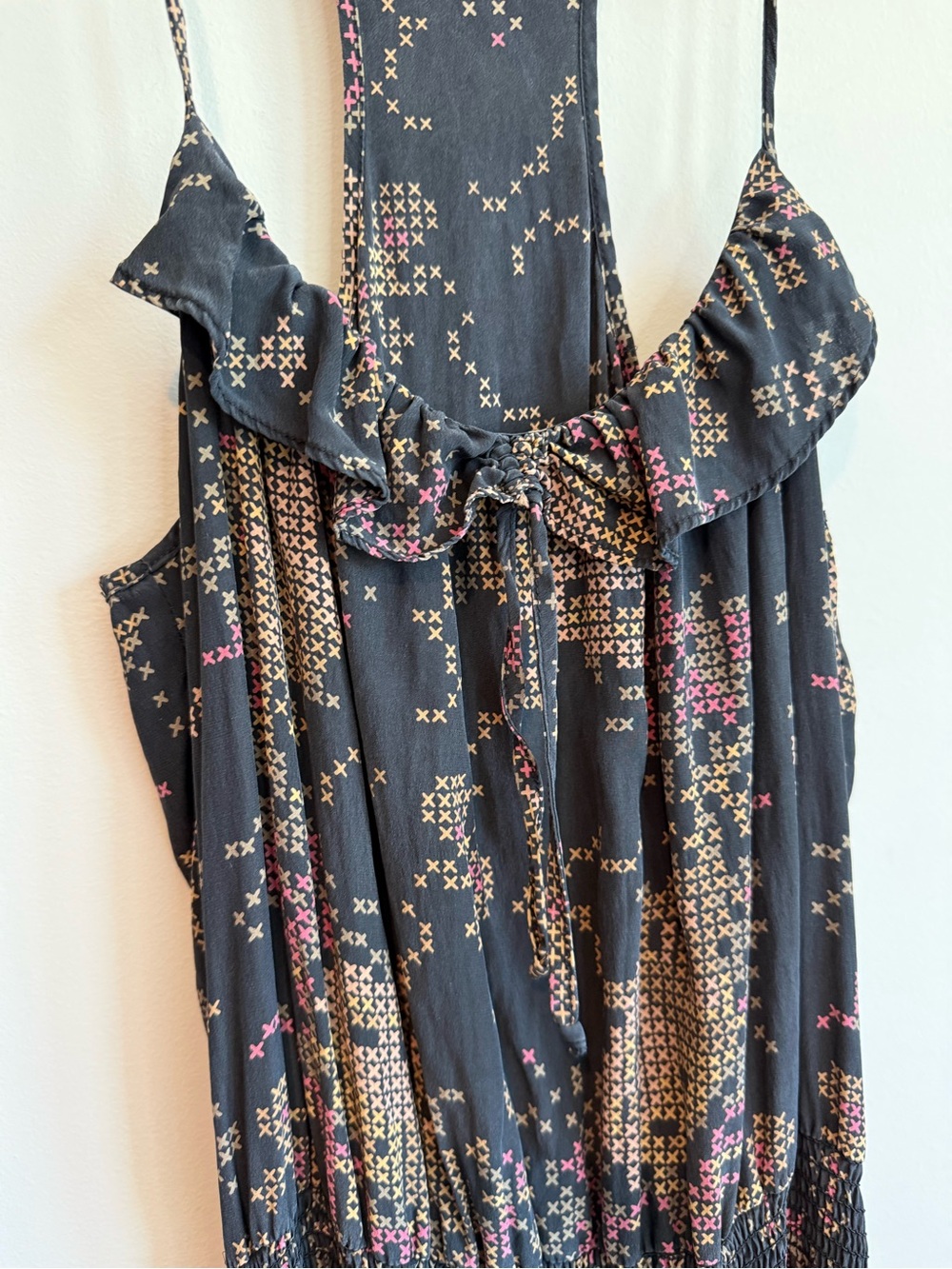 Parker Black Floral-Print Silk Maxi Dress Size Medium - Picture 5 of 12